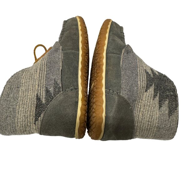 Minnetonka Torrey Lace Up Bootie Womens 8 M Leather Wool Blend Faux Fur Lining - Picture 6 of 16